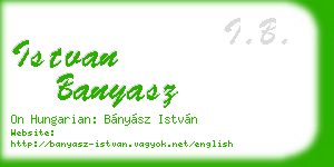 istvan banyasz business card