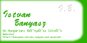 istvan banyasz business card